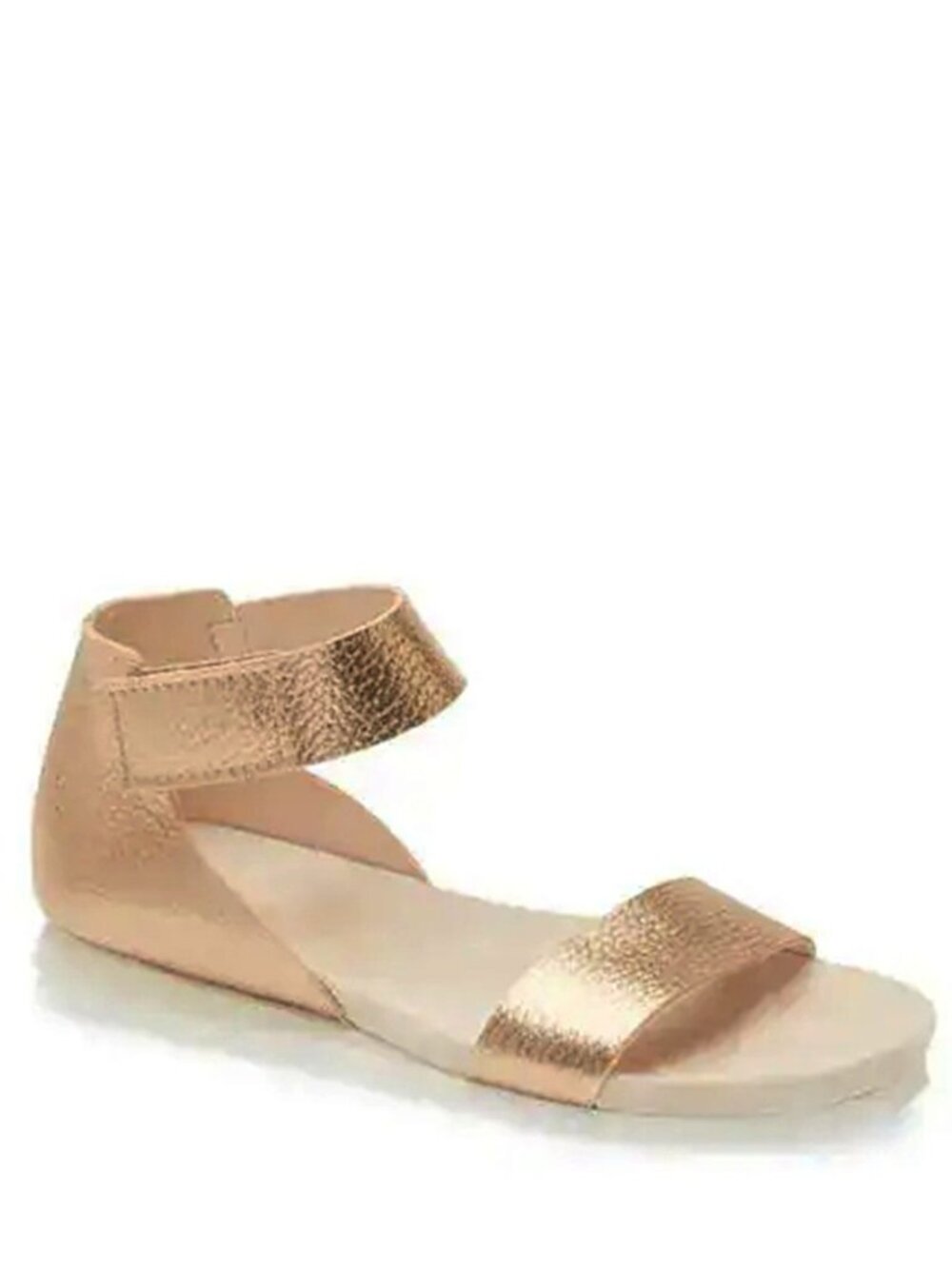 $575 PEDRO GARCIA JALILA Ankle Strap Sandal LEATHER SAWTOOTH GOLD 36.5 (DD13)